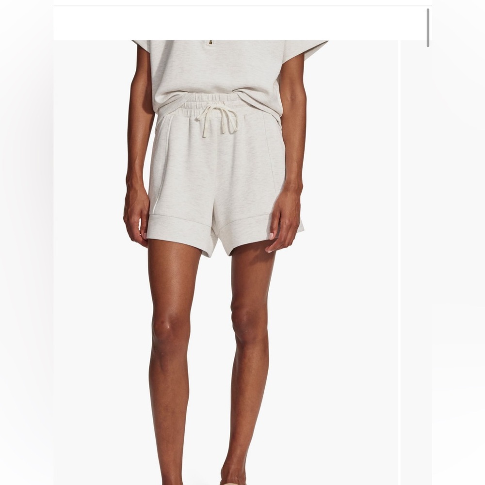 Varley Ivory Marl Atrium shorts